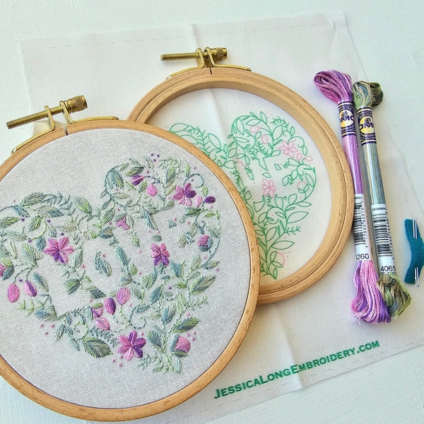 Love Embroidery Kit Island Wools
