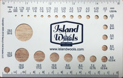 Island Wools Needle Gauge