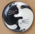 Enamel Yin Yang Cat Button