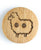 Wood Sheep Button