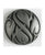 Antique Tin Heart Leaves Button