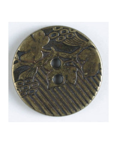 Antique Brass Metal Button