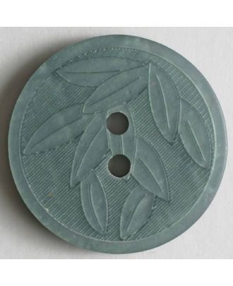 18mm Green Embossed Leaves Button