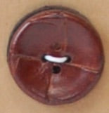 Brown Leather Button