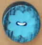 Turquoise Flower Button