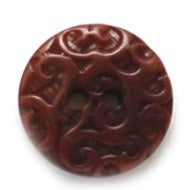 Brown Round Ornate Corozo Buttons