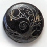 18mm Black Gun Metal Tree Enamel Button