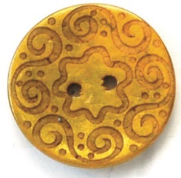 Yellow Coconut Spirals Buttons