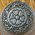 Antique Silver Flowers Button