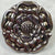 Rose Antique Silver Metal Button