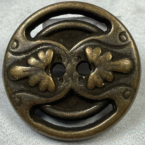Antique Brass Metal Button 3