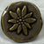 Antique Brass Flower Button
